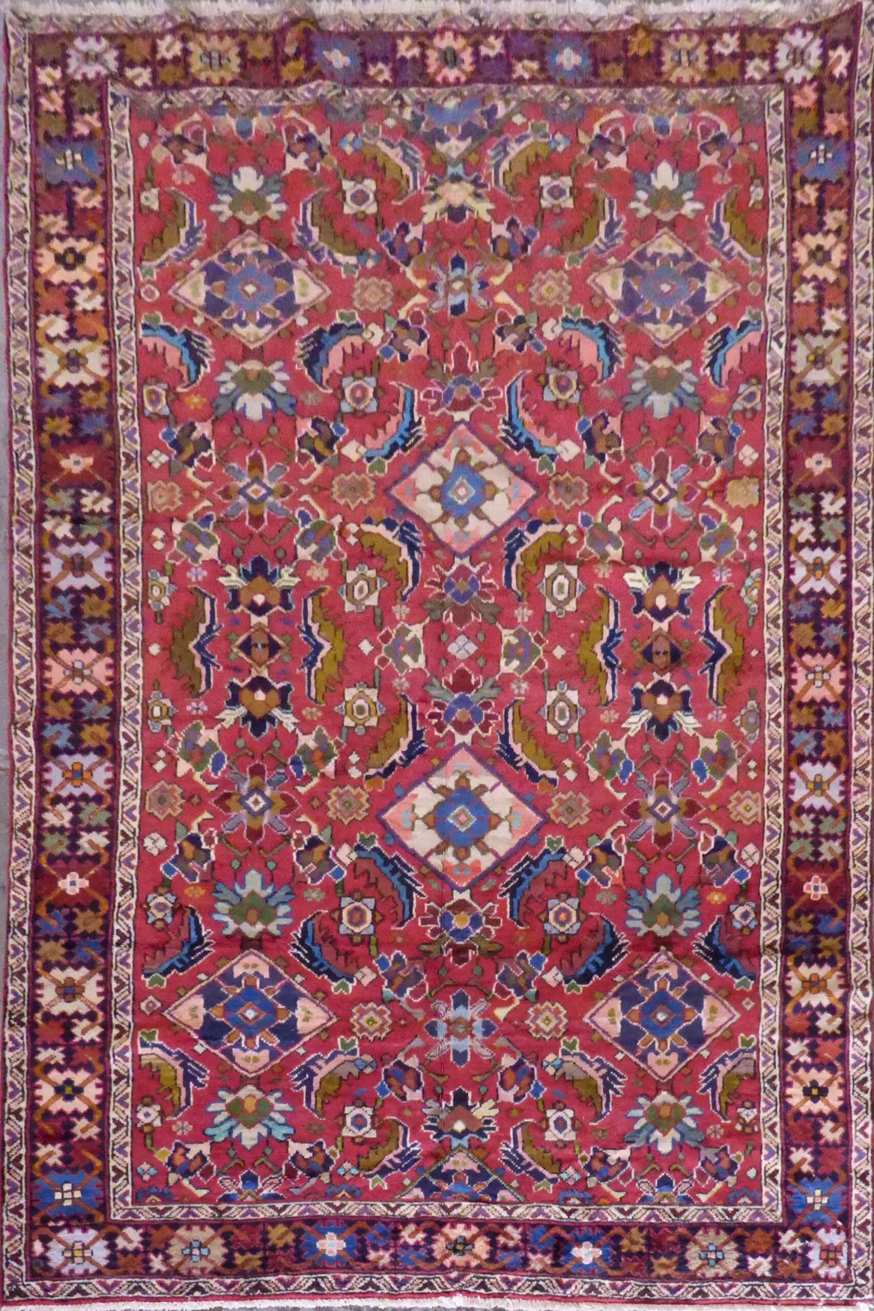 Wiss Semi Antique Hand Knotted Persian Wiss Tabriz Rugs Red, 9'9" X 6'6", Panr02936 (Red : 10503)